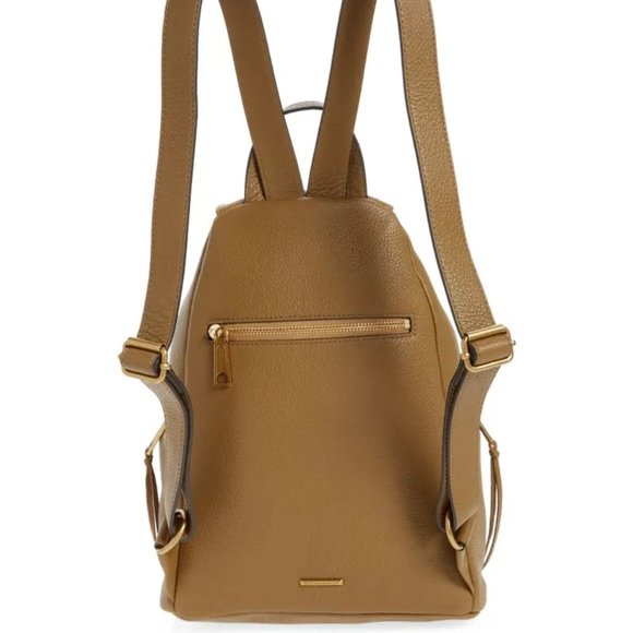 ❤️ NWT Rebecca Minkoff Julian Large Leather Backpack MILITARY Brown AUTHENTIC